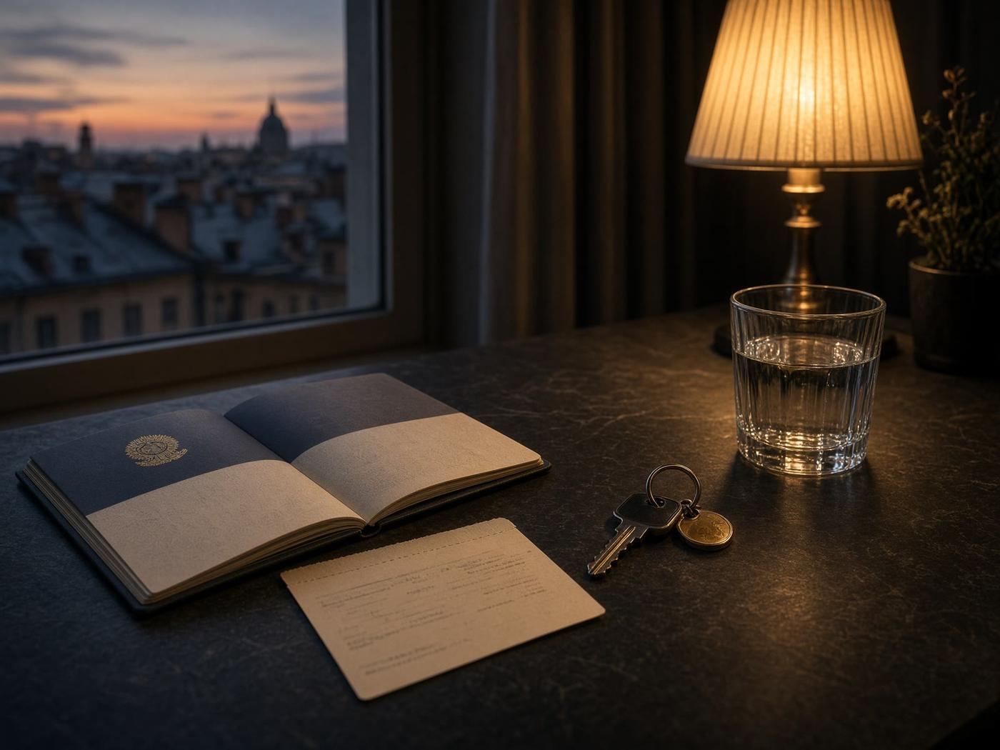Passports and keys on a table — cover that moves with you